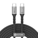 2 PCS WOTOBE PD100W 5A Type-C to Type-C Fast Charging Data Cable With E-Mark Chip, Model: 1m(Black)
