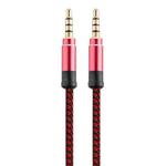 3.5mm Male To Male Car Stereo Gold-Plated Jack AUX Audio Cable For 3.5mm AUX Standard Digital Devices, Length: 3m(Red)