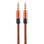 3.5mm Male To Male Car Stereo Gold-Plated Jack AUX Audio Cable For 3.5mm AUX Standard Digital Devices, Length: 3m(Orange)