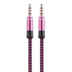 3.5mm Male To Male Car Stereo Gold-Plated Jack AUX Audio Cable For 3.5mm AUX Standard Digital Devices, Length: 1.5m(Purple)