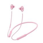 Bluetooth Earphone Sports Liquid Silicone Hanging Neck Headset Heavy Bass Stereo Earphone(Pink)