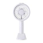 TF02 Handheld Desk Lamp Fan Mini Portable USB Mobile Phone Holder Fan(White)