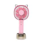 LM-18 Handheld Desktop Portable USB Base Small Fan(Pink)