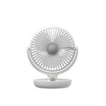 YX-22 Rotating Head Desktop Fan Adjustable Angle Aromatherapy Fan USB Charging Fan(White)