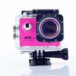 WIFI Waterproof Action Camera Cycling 4K camera Ultra Diving  60PFS kamera Helmet bicycle Cam underwater Sports 1080P Camera(Pink)