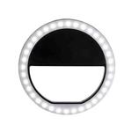 Ring-Shaped Mobile Phone Selfie Fill Light LED Flashlight For Live Photography(Black)