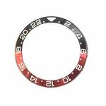For Rolex Stainless Steel Diving Watch Case Accessories(GMT Black Red Ring)