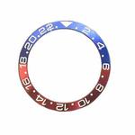 For Rolex Stainless Steel Diving Watch Case Accessories(GMT Blue Red Ring)