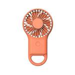 Handheld Pocket Mini Small Fan Portable Charging Outdoor USB Fan With 7 Color Light(Orange)