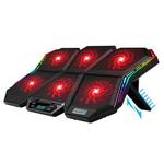 COOLCOLD RGB Notebook Radiator Six Fan Adjustable Laptop Cooling Base 5V Touch 12 Symphony Version