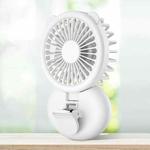 D11 Fill Light Clip Hanging Neck Fan Handheld Folding Mini USB Desktop Fan(White)