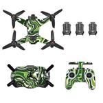 STARTRC UAV + Remote Control + Glasses Body Protective PVC Sticker For DJI  FPV(Colorful Green)