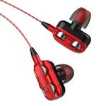 TF-0120 3.5mm In-Ear Headphones Smart Phone Line-Controlled Tuning Headphones(Single Speaker (Red))