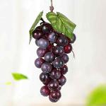 4 Bunches 36 Purple Grapes Simulation Fruit Simulation Grapes PVC with Cream Grape Shoot Props