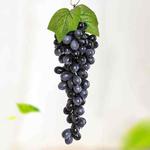 2 Bunches 85 Black Grapes Simulation Fruit Simulation Grapes PVC with Cream Grape Shoot Props