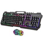 LIMEIDE T21 104Keys Wired Gaming Backlit Computer Manipulator Keyboard and Mouse Set, Cable Length: 1.4 m(Black)