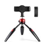 Foldable Tripod Desk Mount Telescopic Live Stand with Tablet PC & Phone Clamp for Camera / Smartphones / Tablet PC(Red)