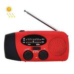 HRD-902 Multifunctional Hand Crank Solar Power LED Flashlight Emergency  Alarm FM Radio
