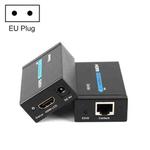 HDY-60 HDMI to RJ45 60m Extender Single Network Cable to For HDMI Signal Amplifier(EU Plug)
