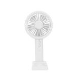 F2 Colorful Lights Portable Charging USB Small Fan(White)