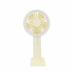 F2 Colorful Lights Portable Charging USB Small Fan(Yellow)