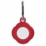 3 PCS Tracker Anti-Lost Silicone Protective Cover with Carabiner for AirtTag(Red Wine)
