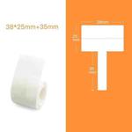 QR-285A Printer Thermal Sticker Paper Cable Label Paper 100 Sheet  T Type 38 x 25 + 35 (White)