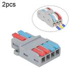 LT-624 2 In 4 Out Colorful Quick Line Terminal Multi-Function Dismantling Wire Connection Terminal