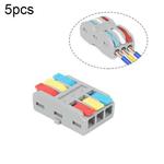 5pcs LT-3 3 In 3 Out Colorful Quick Line Terminal Multi-Function Dismantling Wire Connection Terminal