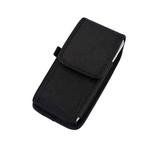 Men Oxford Nylon Fabric Wear Belt Bag Mobile Phone Pocket L For 4.5-5.1 inch Phones(Black)