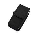 Men Oxford Nylon Fabric Wear Belt Bag Mobile Phone Pocket XL For 5.2-5.5 inch Phones(Black)