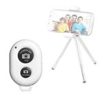 4 PCS Wireless Bluetooth Remote Control Selfie Selfie Stick Live Broadcast Video Controller(White)