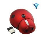 CM0184 3000 DPI 3-keys Mini Ladybug 2.4G Wireless Mouse Personalized Wireless Mouse(Red)