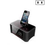A8 Charging Base Audio NFC Bluetooth Speaker Alarm Clock, Specification: US Plug(Black)