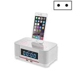 A8 Charging Base Audio NFC Bluetooth Speaker Alarm Clock, Specification: EU Plug(White)