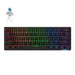 STK61 61-Keys Full-Key Non-Punch Bluetooth Wired Dual Modes Mechanical Keyboard, Cable Length: 1.6m(Black Green Shaft)