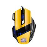 IMICE X7 2400 DPI 7-Key Wired Gaming Mouse with Colorful Breathing Light, Cable Length: 1.8m(Sunset Yellow Color Box Version)