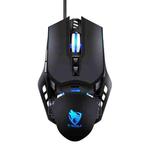 T-WOLF G530 USB Interface 7-Buttons 6400 DPI Wired Mouse Mechanical Gaming Macro Definition 4-Color Breathing Light Gaming Mouse, Cable Length: 1.5m( Black)