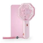 UP030 Mini Handheld Fan Retro Portable Silent Small Fan(Pink)