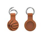 2 PCS Cartoon Basketball Anti-lost Silicone Protection Case Cover For AirTag(Brown)