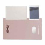 Double-Sided Leather Table Mat Waterproof Enlarged Mouse Keyboard Pad, Pattern: 8227 Smoky Pink