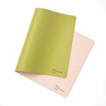 Double-Sided Leather Table Mat Waterproof Enlarged Mouse Keyboard Pad, Pattern: 8203 Leather Pink+Mustard Green