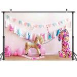 2.1m x 1.5m One Year Old Birthday Photography Background Cloth Birthday Party Decoration Photo Background(574)