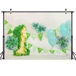 2.1m x 1.5m One Year Old Birthday Photography Background Cloth Birthday Party Decoration Photo Background(585)