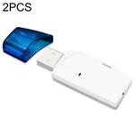 2 PCS BT101 USB Dual Output Bluetooth 5.0 Wireless Audio Receiver Adapter