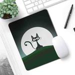 6 PCS Non-Slip Mouse Pad Thick Rubber Mouse Pad, Size: 21 X 26cm(Moon Black Cat)