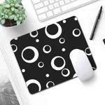 6 PCS Non-Slip Mouse Pad Thick Rubber Mouse Pad, Size: 21 X 26cm(Black White Circle)