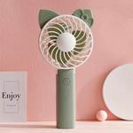 2 PCS USB Charging Handheld Mini Fan Portable Hand Small Fan(XH02 Green)