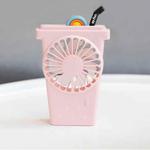 6791 Fruit Cup Type Portable Small Fan Three-Speed Wind USB Charging Fans(Pink)