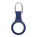 3 PCS Tracker TPU Soft Rubber Protective Cover With U-Shaped Keychain For AirTag(Skin Pattern Blue)